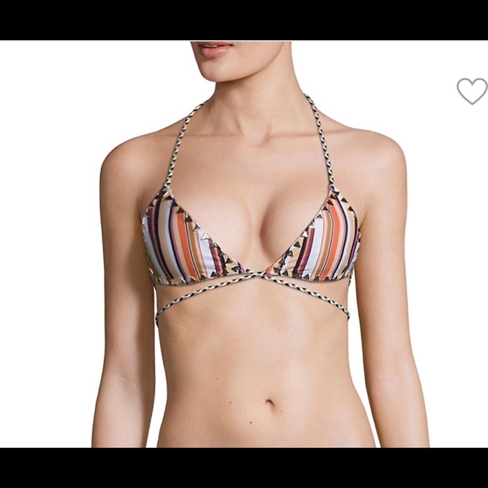 Same Swim- The Vixen (striped multi) bikini top